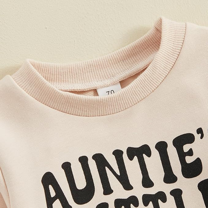Terteves Auntie's Bestie Baby Outfit β Long Sleeve Jumper & Pants Set for Fall/Spring