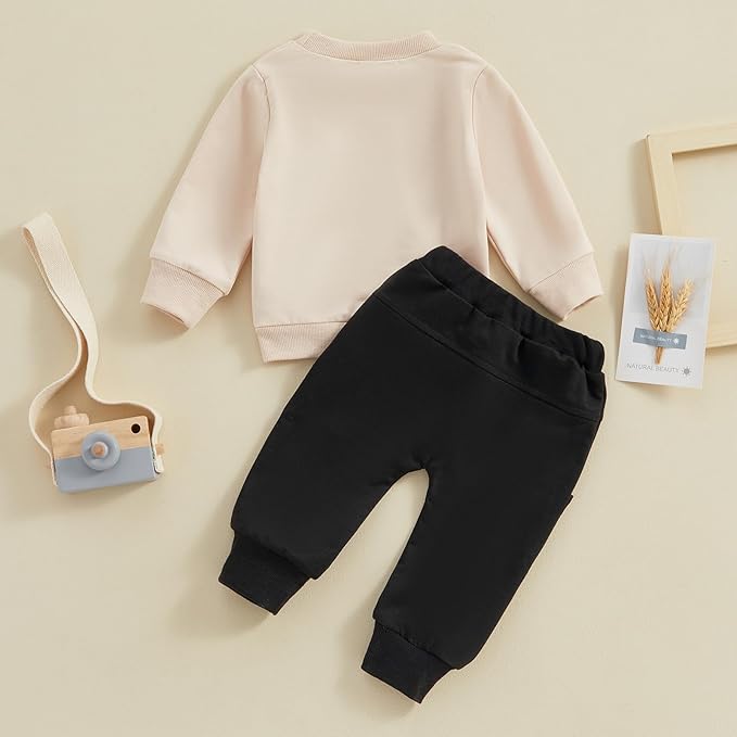 Terteves Auntie's Bestie Baby Outfit – Long Sleeve Jumper & Pants Set for Fall/Spring